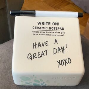 Demdaco White Ceramic Dry Erase Board